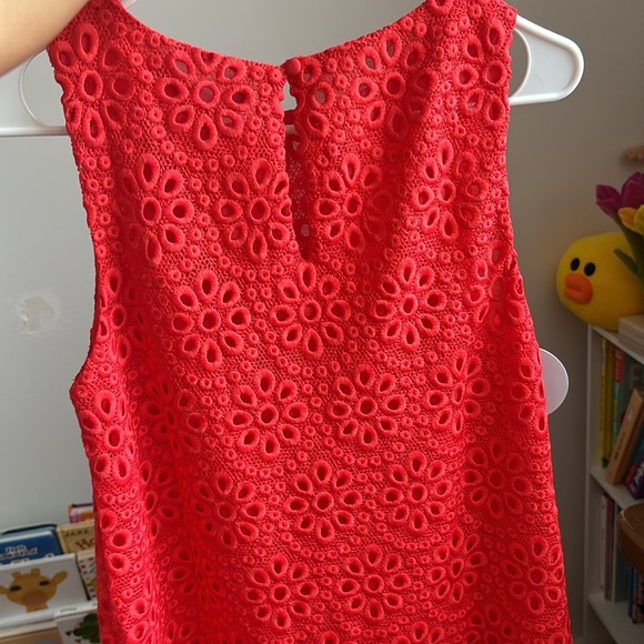 Hill House The Scallop Lace Charlie Dress Red XS NWT - Picture 10 of 12